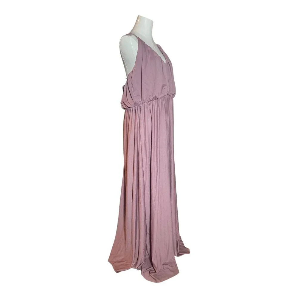NWT ASOS Cami Plunge Rose Maxi Dress